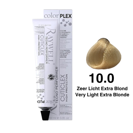 Raywell ColorPlex - Permanente HaarVerf - 10.0 - Zeer Licht Extra Blond - 100 ml