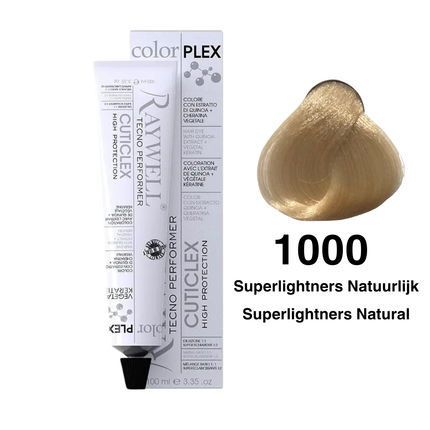 Raywell ColorPlex - Permanente HaarVerf - 1000 - Superlightners Natuurlijk -100 ml
