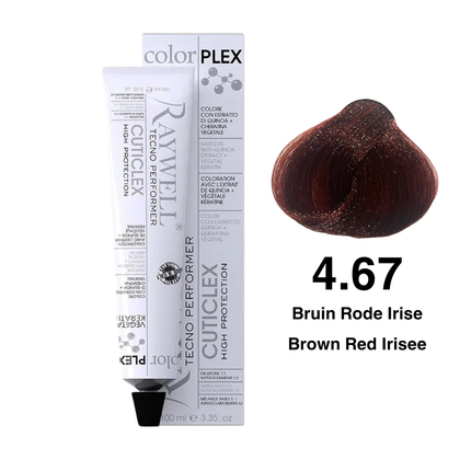 Raywell ColorPlex - Permanente HaarVerf - 4.67 - Bruin Rode Irise -100 ml