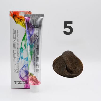 Tricol Xperience - Permanente Haarverf- 5 - Licht kastanjebruin - 100 ml
