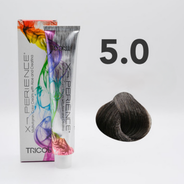 Tricol Xperience - Permanente HaarVerf - 5.0 - Lichtbruin Intensief - 100 ml