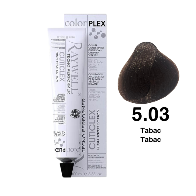 Raywell ColorPlex - Permanente HaarVerf - 5.03 - Tabac -100 ml