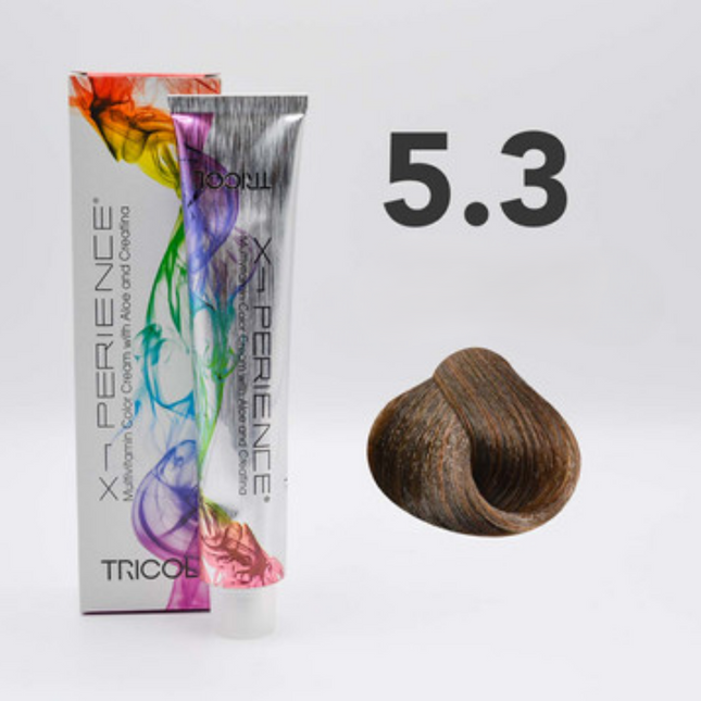 Tricol Xperience - Permanente HaarVerf - 5.3 - Licht Goudbruin - 100 ml