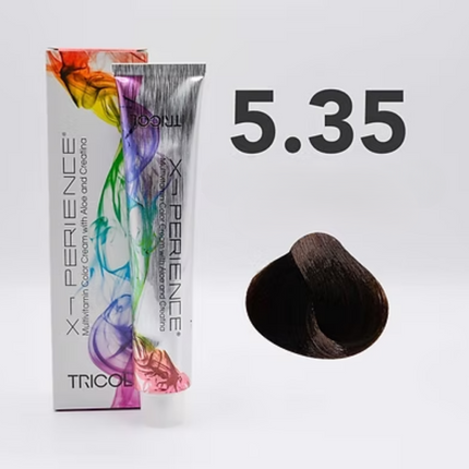 Tricol Xperience - Permanente Haarverf- 5.35 – Licht tropisch kastanjebruin - 100 ml