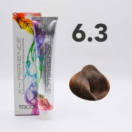 Tricol Xperience - Permanente HaarVerf - 6.3 - Donker Goudblond - 100 ml
