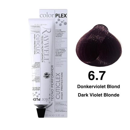 Raywell ColorPlex - Permanente HaarVerf - 6.7 - Donkerviolet Blond -100 ml