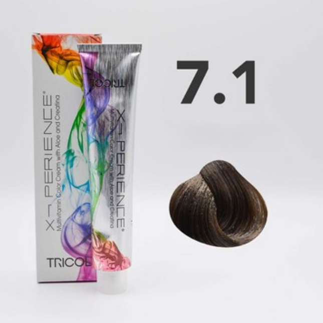 Tricol Xperience - Permanente HaarVerf - 7.1 - As Blond - 100 ml