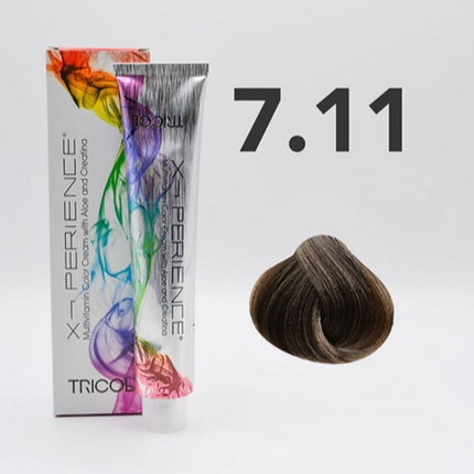 Tricol Xperience - Permanente Haarverf - 7.11 - Intens Asblond - 100 ml