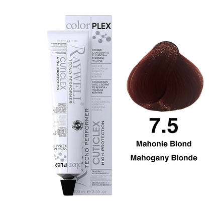 Raywell ColorPlex - Permanente HaarVerf - 7.5 - Mahonie blond -100 ml