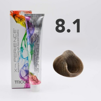 Tricol Xperience - Permanente HaarVerf - 8.1 - Licht Asblond - 100 ml