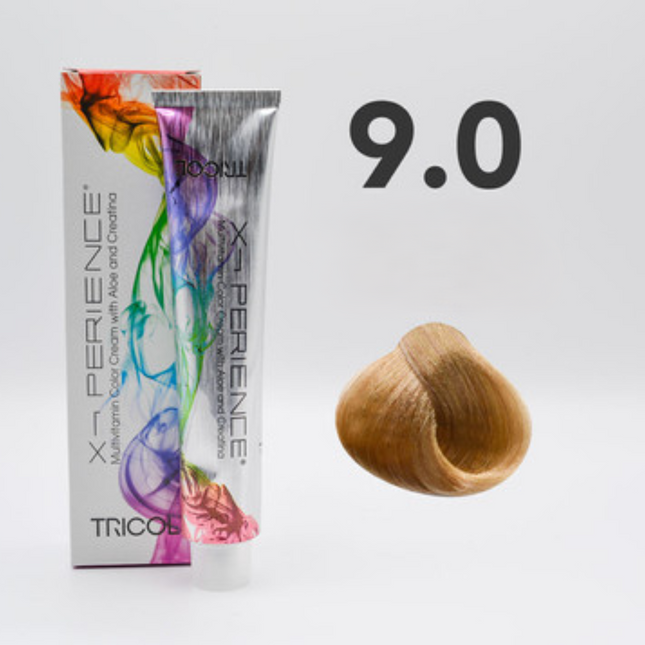 Tricol Xperience - Permanente HaarVerf - 9.0 - Zeer Lichtblond Intensief - 100 ml