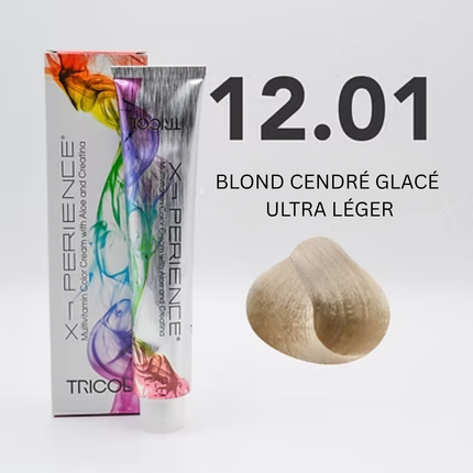 Tricol Xperience – Permanente Haarverf – 12.01 – Ultra Licht IJs-Asblond – 100 ml