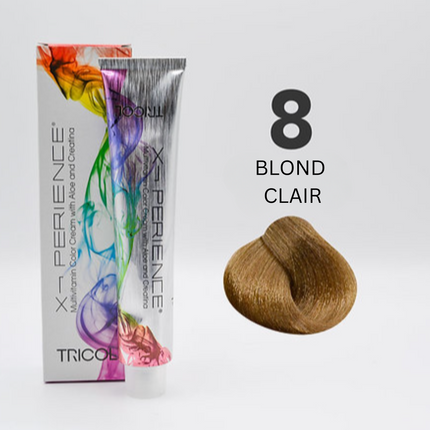 Tricol Xperience - Permanente Haarkleuring - 8 - LICHT BLOND - 100 ml