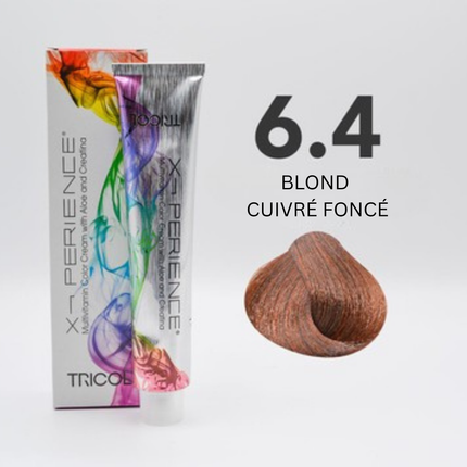 Tricol Xperience - Permanente Haarverf - 6.4 - DONKER KOPERBLOND - 100 ml