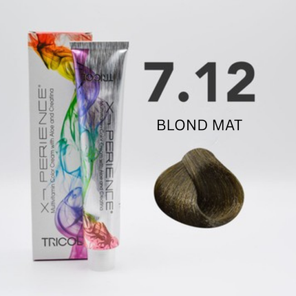 Tricol Xperience - Permanente Haarkleuring - 7.12 - MAT BLOND - 100 ml