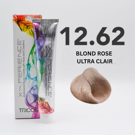 Tricol Xperience – Permanente Haarverf – 12.62 – Ultra Licht Roze Blond – 100 ml