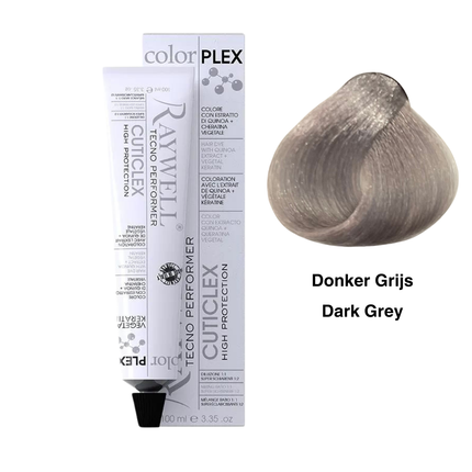 Raywell ColorPlex - Professioneel HaarKleur - Dark grey - Donker Grijs -100 ml