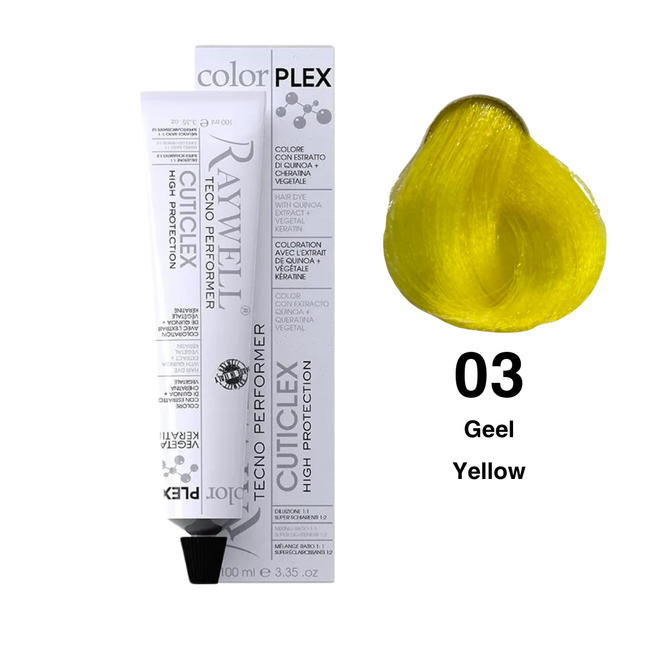 Raywell ColorPlex - Permanente HaarVerf- 03 - Geel -100 ml
