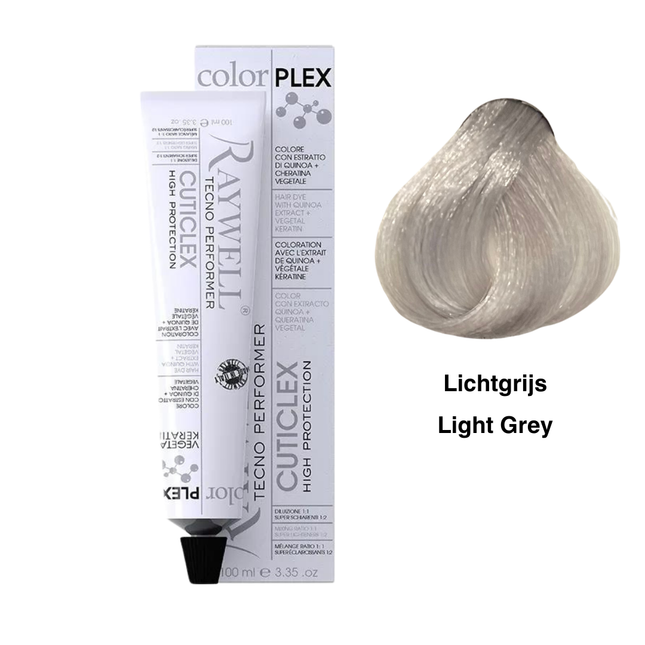 Raywell ColorPlex - Permanente HaarVerf - Light grey - Lichtgrijs -100 ml