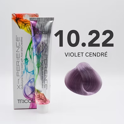 Tricol Xperience – Permanente Haarverf – 10.22 – Violet Asblond – 100 ml